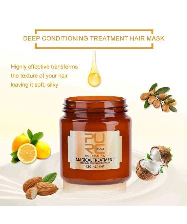 BROUYOUE PURC Magical Hair Treatment Mask Upgraded - Professional Hair Conditioner for Dry & Damaged Hair - 5 Seconds Repairs - 120ML 2PCS - Buy Online on GoSupps.com