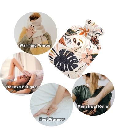 Naanle Hawaii Flower Hot Water Bottle - 1L Heat Therapy for Back Pain Relief & Warmth | Transparent Cover Hand & Foot Warmer - Buy Online on GoSupps.com