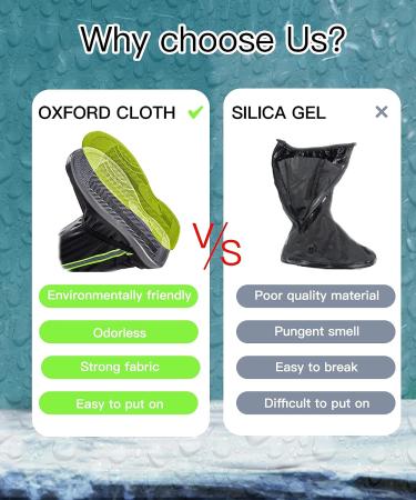 Jsuslife Waterproof Shoe Covers - 1 Pair | Reusable Non-Slip Boot Covers with Zipper | Reflective, 3X-Large | Men and Women Rain Gear for Outdoor Activities - Buy Online on GoSupps.com