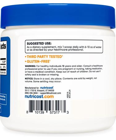 Nutricost Magnesium Citrate Powder (Unflavored 250 Gram) Unflavored 17.64 Ounce (Pack of 1) - Buy Online on GoSupps.com