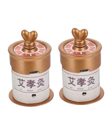 Gatuida 1 set of Moxibusion-Box Moxa Roll Chinese Moxibustion Belt Moister Moister Acupuncture Moxa Box Health Wellness Tool Burner Ai-Box Container PP 7.5x5cm Brown