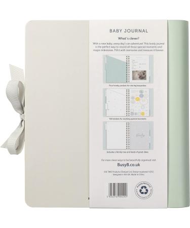 Busy B Baby Journal - Neutral Grey with Pockets and Stickers - Buy Online on GoSupps.com
