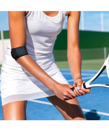 Tennis Elbow Brace - Breathable Padded Support Sleeve | Adjustable Anti-Collision Fitness Brace for Basketball Tennis & Badminton | Best Athletic Elbow Support in Black - Buy Online on GoSupps.com
