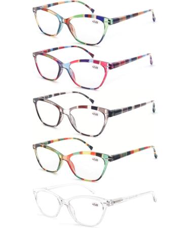 MODFANS Women's Reading Glasses +3.25 - High Quality Comfortable & Stylish - 5 Mixed Colors for Enhanced Reading Aid - Buy Online on GoSupps.com