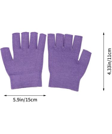 Lurrose Ladies Mittens Fingerless Moisturizing Gloves for Women Moisturizing Gloves Day Night Instantly Repair Eczema Cotton Gloves Dry Hands for Dry Rough and Cracked Hands Womens Mittens Purple - Buy Online on GoSupps.com