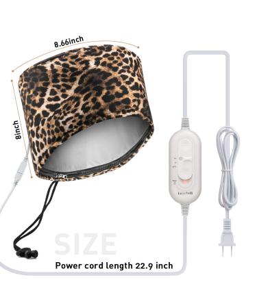 Adjustable Hair Steamer Cap for Deep Conditioning - Leopard Print | Sturdy Material with Intelligent Protection | Includes 2 Reusable Shower Caps - Ideal Gift for Women - Buy Online on GoSupps.com