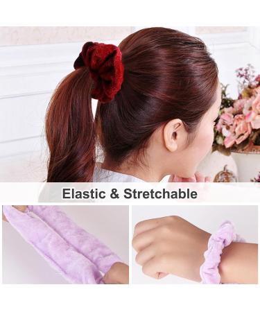 20 Pieces Velvet Hair Scrunchies | Colorful Elastic Hair Ties for Girls & Women | Premium Hair Accessories - Buy Online on GoSupps.com