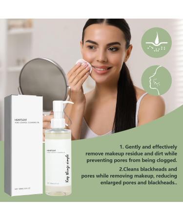 Heartleaf Pore Control Cleansing Oil Oil Cleanser for Face Calming Skin Refreshing Daily Makeup Blackheads Removal Facial Cleanser Oil for All Skin Types with Cotton Pad(100ml) - Buy Online on GoSupps.com
