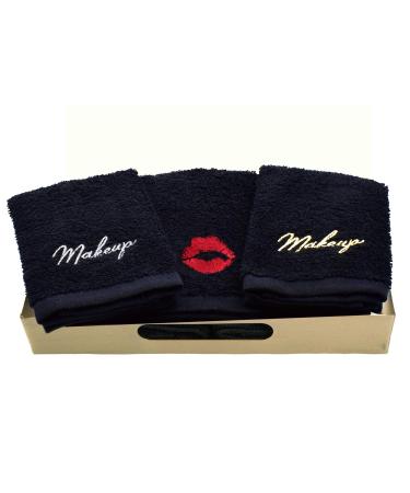 Dan River 100% Cotton Makeup Towel - Black 13x13 Towels (Pack of 6) | Gentle Face Wash & Makeup Remover Cloth - Buy Online on GoSupps.com