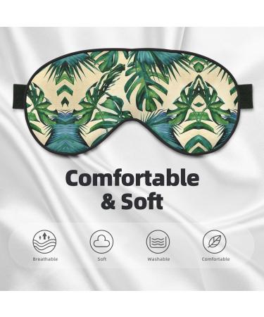 Green Banana Leaves Eye Mask - Soft Breathable Sleep Patch for Women | Perfect for Travel & Relaxation - Buy Online on GoSupps.com