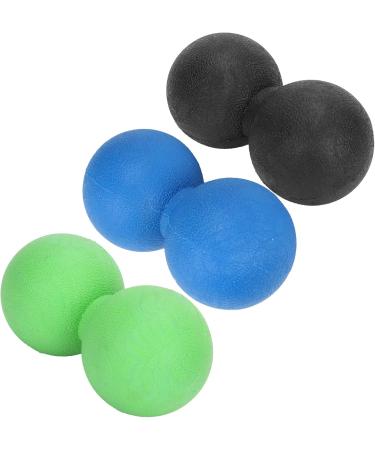 Verdant Touch Fitness Fascia Ball Set - Portable TPR Yoga Massage Balls for Muscle Relaxation | Black Green Blue - Buy Online on GoSupps.com