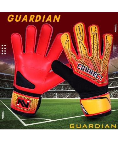 Connect Children's Football Goalkeeper Gloves - Super Grip Latex for Boys & Girls | Junior Soccer Training | Size 3 Red - Buy Online on GoSupps.com