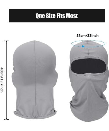 6 Pcs Winter Windproof Face Balaclava Cover UV Protection for Outdoor Sports in Coffee, Dark Grey, Army Green, Royal Blue, Light Grey, Sky Blue, Ice Silk - Buy Online on GoSupps.com