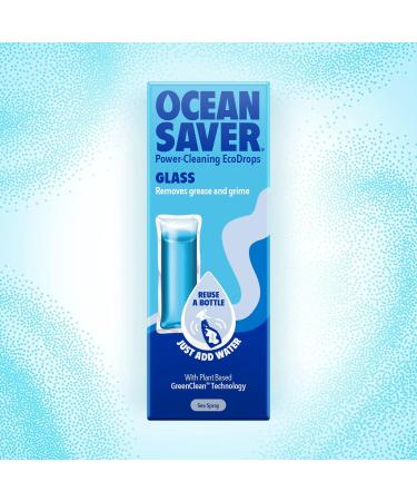OceanSaver Eco Glass Cleaning Spray - 12x 750ml Refills | Streak-Free Shine | Plant Based, Plastic-Free & Cruelty-Free | Sea Spray Scent - Buy Online on GoSupps.com