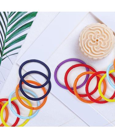 Hoyols No Metal Hair Elastics Bands - 56 Count, Assorted Colors, Gentle Hold Ponytail Holder for Medium Thick Hair - No Snag Hair Ties Accessories - Buy Online on GoSupps.com