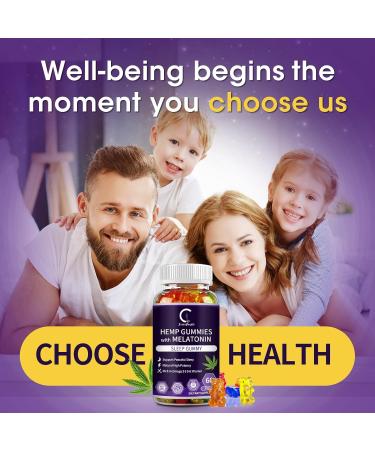 Hemp Gummies for Sleep with Melatonin & Vitamin C Support Relaxation & Peace Calm Gummies for Adults 100% Natural Hemp Oil Vegan Non-GMO 60ct (Pack of 2) 60 Count (Pack of 2) - Buy Online on GoSupps.com