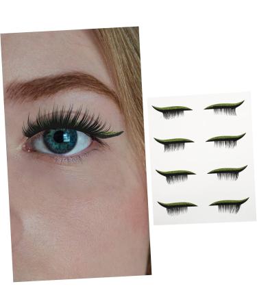 SKISUNO 4 Pairs False Eyelashes Eye Makeup Sticker Eyeliner Pencil Stickers Waterproof Eyeliner Tape Sticker 4x1.5cm As Shown - Buy Online on GoSupps.com