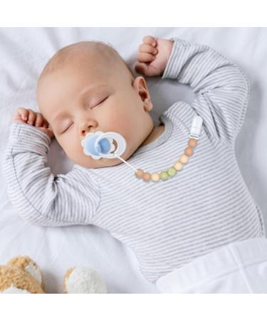 Pacifier Clips 2 Pack for Baby Boys and Girls - Green Grey - Buy Online on GoSupps.com