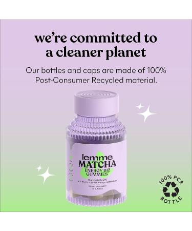 Lemme Matcha Superfood Energy Gummies with Organic Matcha Green Tea, Vitamin B12 & CoQ10 - Vegan, Gluten Free, Non GMO (60 Count) - Buy Online on GoSupps.com