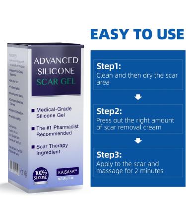 Scar Cream Gel for Face & Body - Effective Treatment for Surgical Scars, Stretch Marks, Acne, Keloids & Burns - 1.05 oz - Buy Online on GoSupps.com