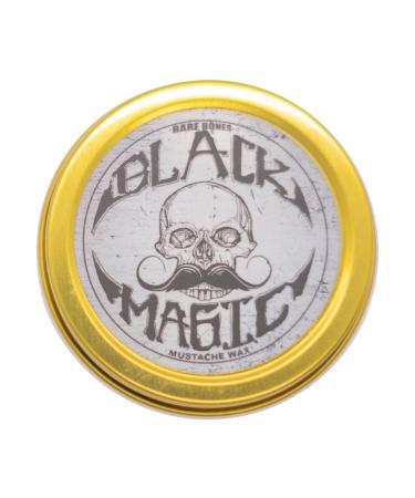 Black Magic Mustache Wax | Bare Bones | Hide Grey Hair In Beard Or Moustache | Medium Hold 1 oz Tin | No Heat Source Required | Unscented