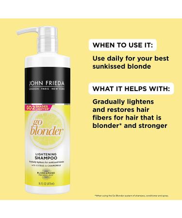 Sheer Blonde Go Blonder Shampoo 16oz - Brightening Formula for Lighter Hair - Buy Online on GoSupps.com