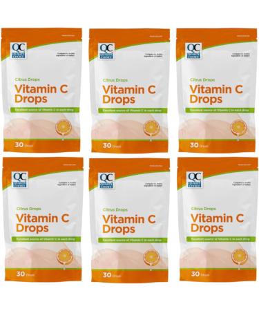 Quality Choice Citrus Drops Vitamin C Immune System Support 30 Count - 6 Pack - Buy Online on GoSupps.com