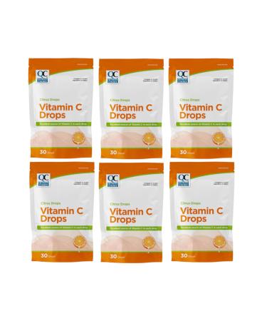 Quality Choice Citrus Drops Vitamin C Immune System Support 30 Count - 6 Pack