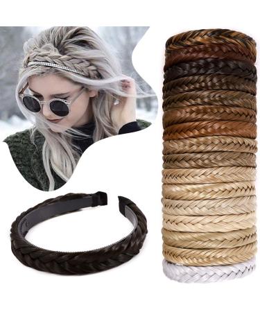 Hairro Braided Headband With Tooth Fishtail Braids Hairband With Teeth Braid Hair Band Hair Hoop Plaited Hairband With Comb Braid Headband Synthetic Headband Hairpiece For Women 48g 4A Dark Brown 1 Count (Pack of 1) 4A... - Buy Online on GoSupps.com