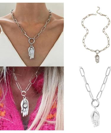 Oralgos Fashionable Vintage Keybone Choker Necklace - Versatile Handheld Patch Jewelry for Women - Unique Metal Accessories - Buy Online on GoSupps.com