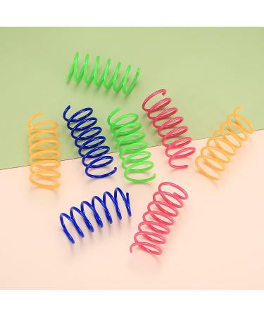24 Pcs Colorful Spring Cat Toys Cat Spring Toys Cat Colorful Springs Toys Kittens Cat Interactive Toys Plastic Reusable Interactive Cat Toys for Swatting Biting Hunting Kitten Cat Toys 4 Color - Buy Online on GoSupps.com