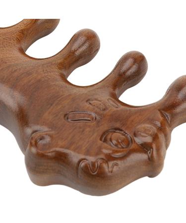 GFRGFH Wooden Animal Shape Scalp Comb - Wide Tooth Sandalwood Massage Comb for Healthy Hair & Dredge Meridian - Buy Online on GoSupps.com