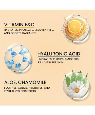 Hydrating Face Moisturizer - Vegan Daily Cream with Hyaluronic Acid Vitamins E & C Chamomile & Aloe for Oily Acne-Prone Sensitive Skin - 2 oz - Buy Online on GoSupps.com