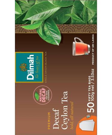 Dilmah Tea Premium Decaffeinated Ceylon Tea 50 Tea Bags Ethical Sri Lankan Tea Decaf Tea Bags Black Tea Caffeine-Free Breakfast Tea Decaf Tea 100 grams (50 Tea Bags) - Buy Online on GoSupps.com