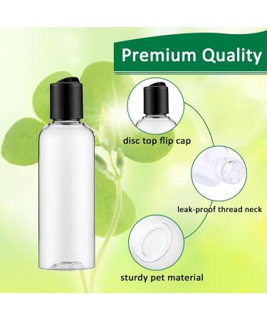 APSTAQEOO 4 x 150 ml Plastic Squeeze Bottles - Refillable Travel Containers with Funnel & Labels - Sliced Lids & Folding Lock - Perfect for Liquids - Buy Online on GoSupps.com