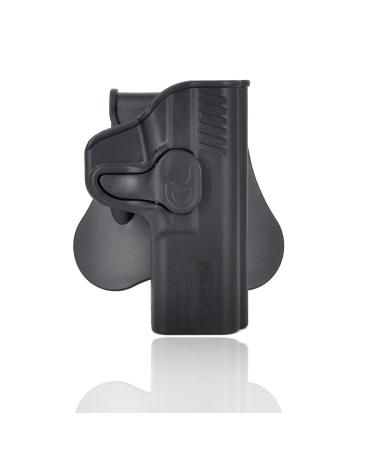 AMOMAX M&P 9mm Holster, OWB Airsoft Pistol Holster for M&P 9mm,Tokyo Marui/WE/VFC M&P9 Series, Polymer 360 Degree Rotation Paddle Carry-Right Hand