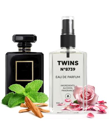 TWINS Impression of Coco Noir | Perfume for Women Eau de Parfum | No.8739 | 3.4 Fl Oz / 100 ml Chanel Coco Noir Impression