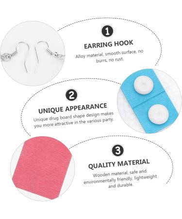 BESPORTBLE 2pairs Wooden Ear Dangler Medicine Shape Fashionable Nurse Earrings for Cosplay - Buy Online on GoSupps.com