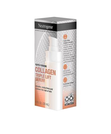 Neutrogena Rapid Firming Collagen Triple Lift Face Serum 1 fl. oz - Hydrating Serum with AHP Amino Acid for Firm & Smooth Skin - Buy Online on GoSupps.com