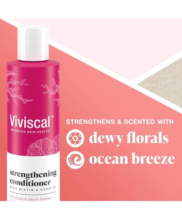 Viviscal Hair Thickening Conditioner 250ml - Moisturizing Formula with Biotin, Keratin, Marine Collagen & Seaweed Extract for Healthier, Stronger Hair - Buy Online on GoSupps.com