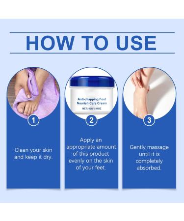  Generisch Foot cream - Long-lasting moisturizing cream - Light skin care for hands and feet - Repairing cream for very dry feet cracked heels bunions and foot odor - Buy Online on GoSupps.com