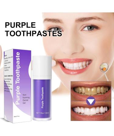 Purple Tooth Whitening: Violet Toothpaste for Stain Removal & Bright White Teeth (3PC) - Buy Online on GoSupps.com