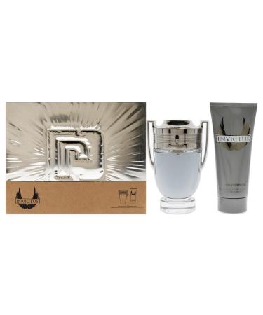 Paco Rabanne Invictus for Men - 2 Pc Gift Set 3.4oz EDT Spray 3.4oz All Over Shampoo