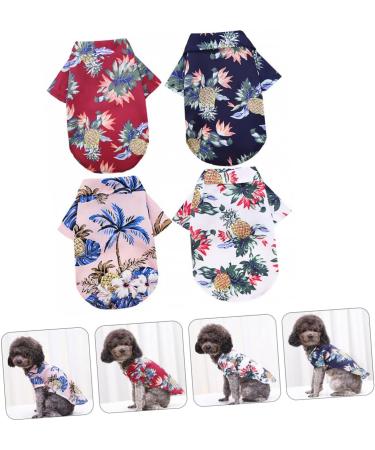 NUSITOU Summer Hawaii Shirts for Dogs - 4-Pack XS to Medium Dog T-Shirts - Cute Pet Clothing - Buy Online on GoSupps.com