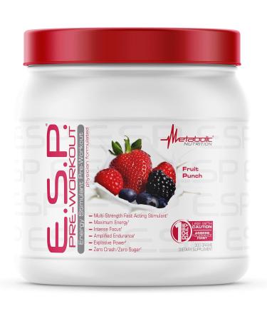 Metabolic Nutrition ESP Energy and Endurance Stimulating Pre Workout Pre Intra Workout High Energy and Mental Focus Stimulating Workout Supplement Fruit Punch 300 Grams (90 Servings) - Buy Online on GoSupps.com