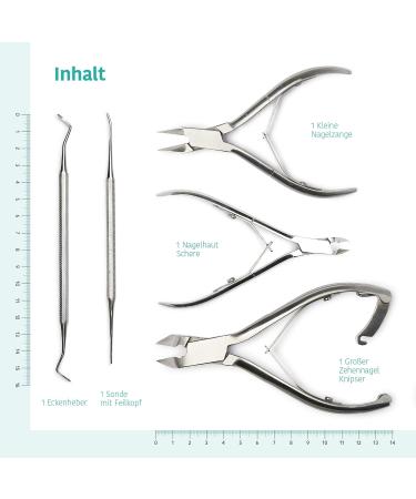 Sunglow 5-Part Nail Set | Premium Pedicure & Manicure Kit for Women & Men | Stainless Steel Nail Care Set with Nail Tui - Best Podology Tools - Buy Online on GoSupps.com