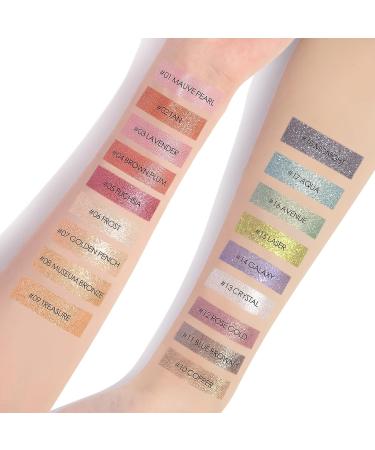 FOCALLURE Organic Loose Powder Eyeshadow - High Pigmented Glitter Shadows - Museum Bronze - Long Lasting Natural Eye Makeup - Buy Online on GoSupps.com