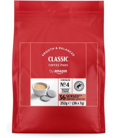 by Amazon Senseo Compatible Classic Coffee Pods Medium High Roast ground 144 Count 4 Pack of 36 - Rainforest Alliance Cer - Buy Online on GoSupps.com