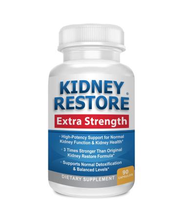 Kidney Cleanse Detox & Repair - Created by Kidney Health Expert Living w/Transplant - US Made Kidneys Support Supplement for Detox Flush Renal Vitamins & Renal Restoration 90 Capsules 90 Count (Pack of 1)