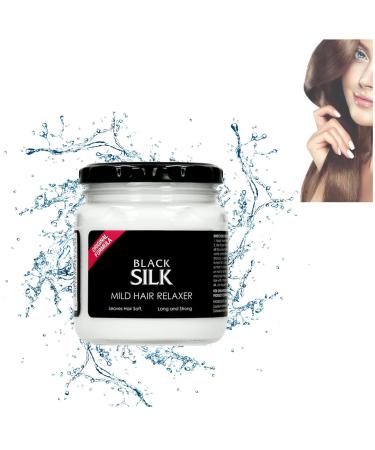 Black Silk Mild Hair Relaxer Black Silk Hair Relaxer Black Silk Hair Relaxer Mild Natural Black Silk Mild Hair Relaxer Hair Straightening Protector & Detangler Leaves Hair Soft Relax (1pcs)